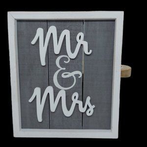 Malden International Designs Rustic Wood Frame Mr & Mrs